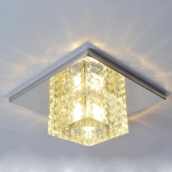 12cm LED Taklampe Krystall Moderne Flush Mount Metall