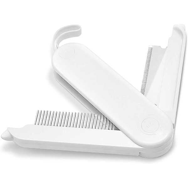 Dematting Comb, 2 Sided Foldable Pet Grooming Brush For Deshedding, Mats And Tangles