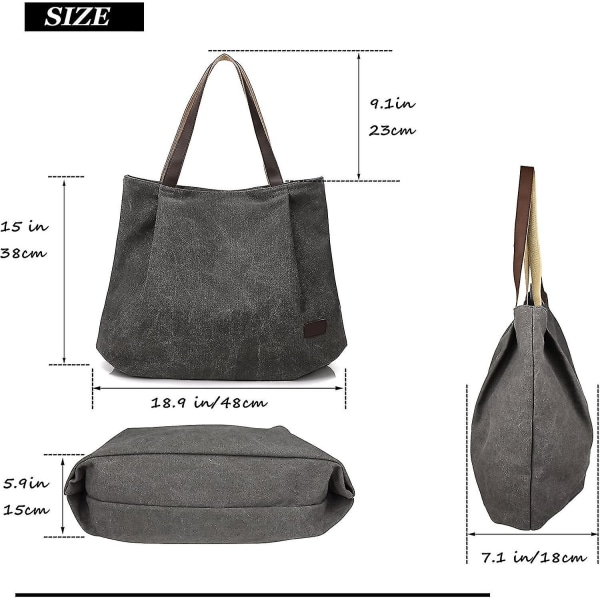 Canvas Tote Bag for Kvinner