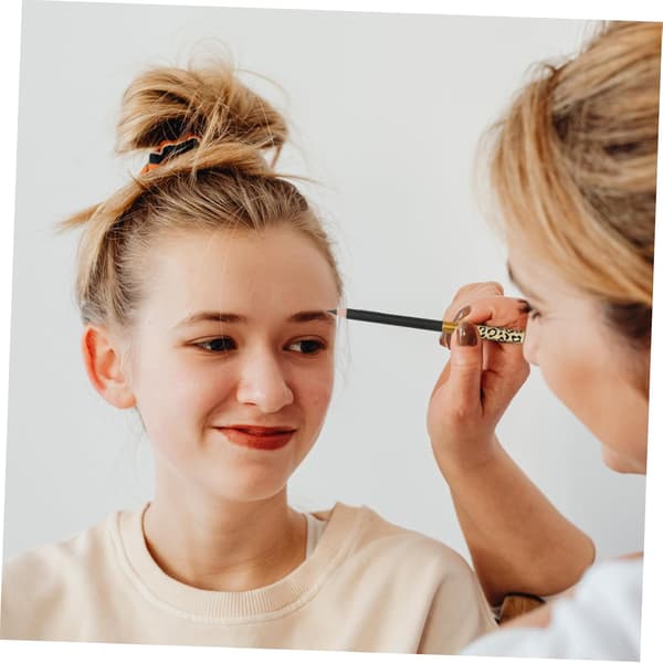 2 stk. leopardprint øjenbrynsblyantbørstesæt sort dobbeltendet makeup øjenbrynsdefiner egnet