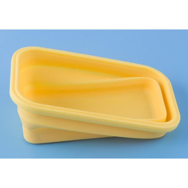 Silikon Madkasse Foldbar Madbeholder Bento Gul