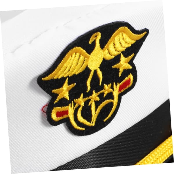 Gutter og jenter Marinehatt Kaptein Cosplay Hatt til fest Brodert design Hodeomkrets