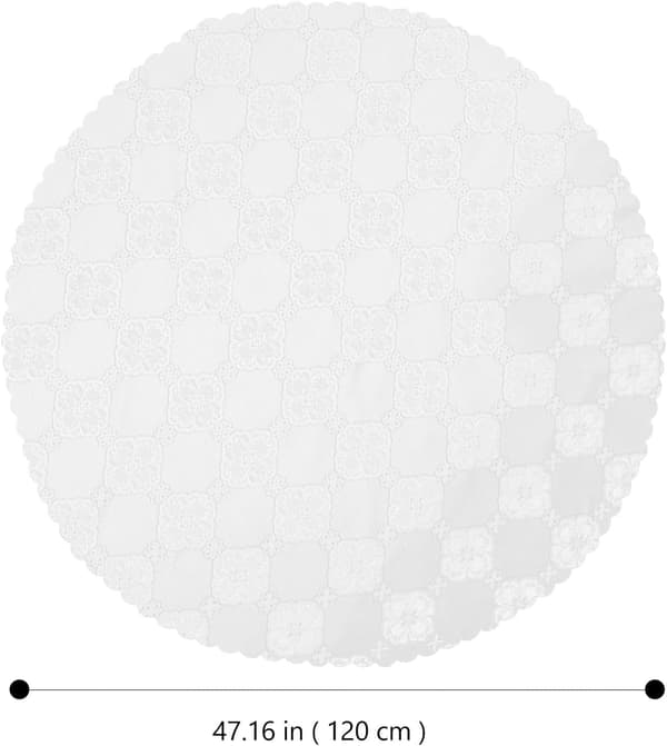 Blonde duk rund duk 120 cm diameter polyester rustikk elegant design beskytter skrivebordet