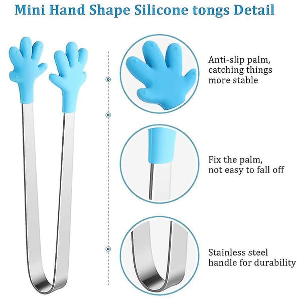 4 stycken Mini Socker Tångar Matklämma, Multifunktionella Mat Tångar