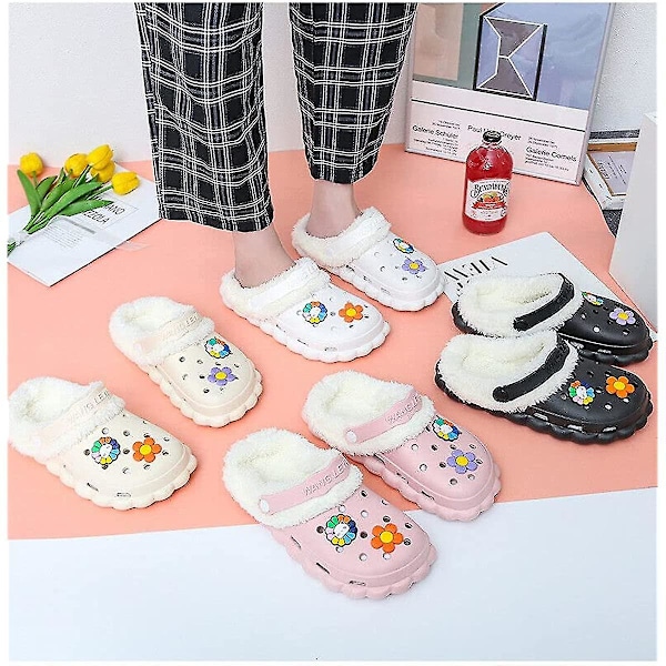 Hvide Pels Indlægssåler til Crocs Clogs Udskiftning Size 35-36