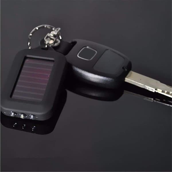 LED Nøglering Lommelygte, mini Nøglering Lys Nøglering (sort), 6 pak