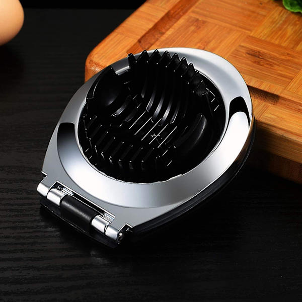 Egg Slicer Cutter - Rustfritt Stål - 1 stk - Sølv