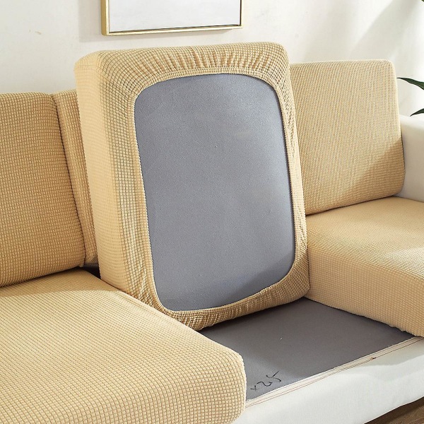 Ren Färg Tjock Elastisk Soffaöverdrag Modern Minimalistisk Soffa beige