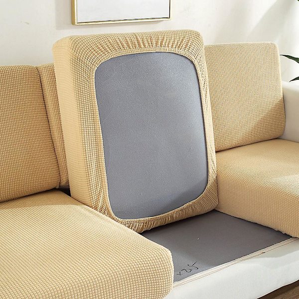 Ren Farve Tyk Elastisk Sofa Betræk Moderne Minimalistisk Sofa beige