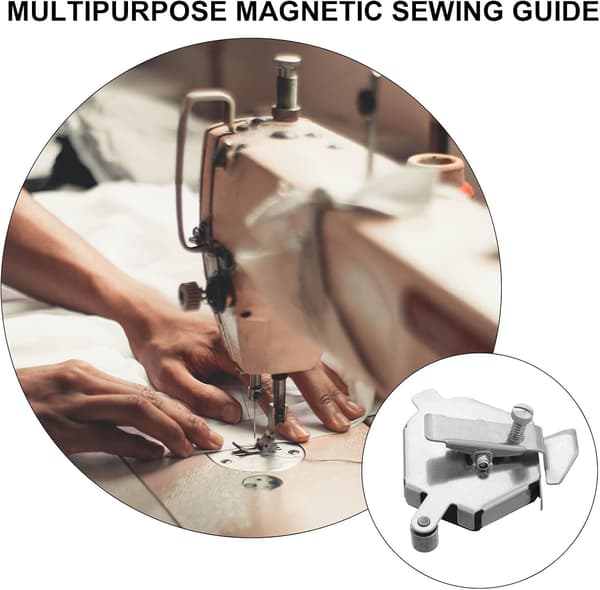 Mångsidigt magnetiskt symaskinsguideverktyg, silver 7:e generationens magnetiska sömguide