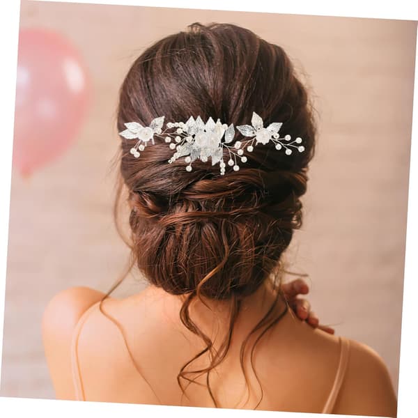 1 set brud hårkam elegant strass imitation pärla håraccessoarer