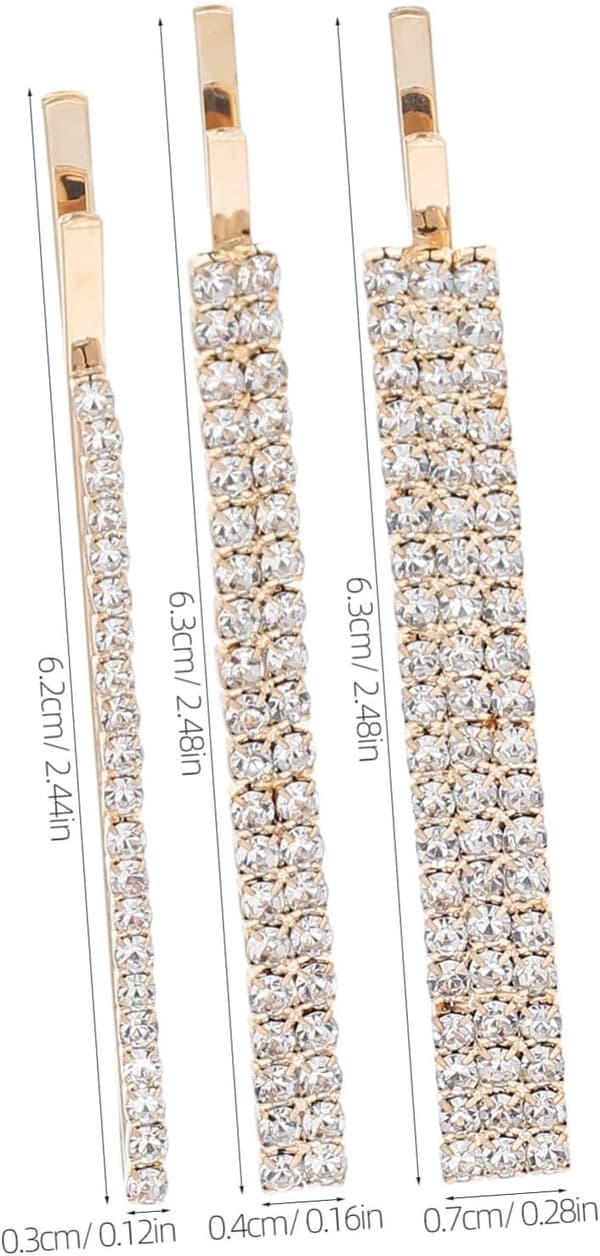 18 stk. glitrende rhinestone sidehårklemmer, legering hårnåler, dekorative spenner
