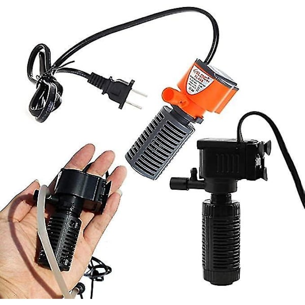 Akvarium Inre Filter Fisktank Justerbar 300 L-h Vatten