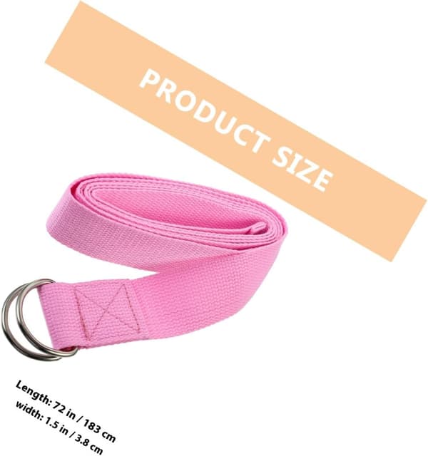 Yogaspännband 183 cm Rosa Pilates Hjälputrustning Stretchband