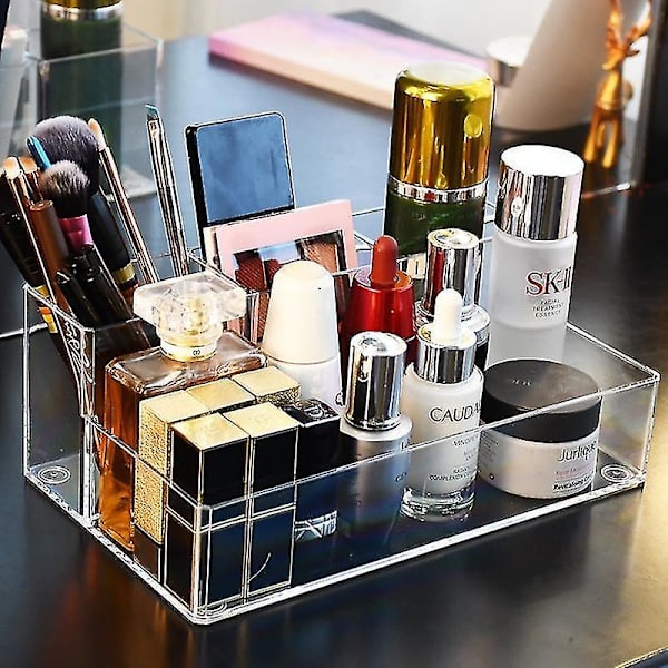 Plastik Makeup Organizer Badeværelses Opbevaringsboks Kosmetik