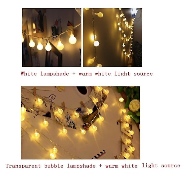 Globe-strenglys 10m 100 LED'er Mini Bold Udendørs Bryllupsdekoration