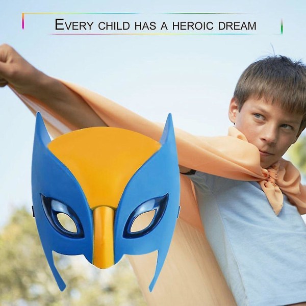 Barnmask Performance Property Superhjältemask för barn med ljus
