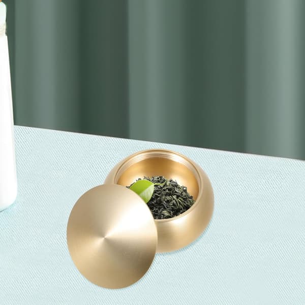Mini bærbar teholder Liten kobberbeholder Elegant kobberteboks Vaskbar Robust design