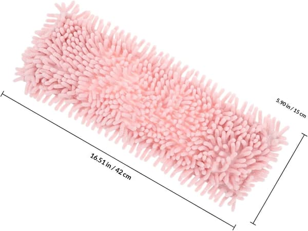 Chenille Mopp Erstatningshode Lett Enkel Erstatning Rosa Flat Mopppute