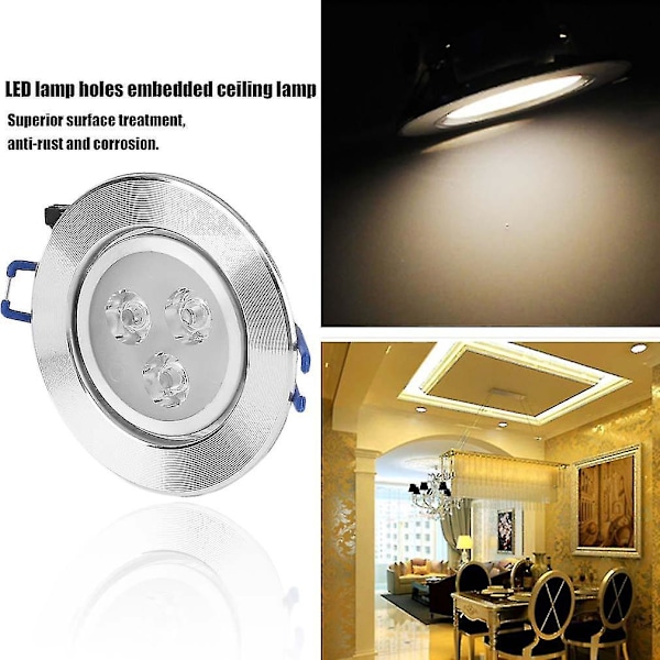 Ny 3W LED Nedfelt Taklampe Spotlampe Pære