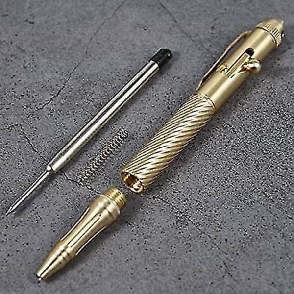 Massiv Messing Gelblækpen Retro Twist Bolt Action Kontor