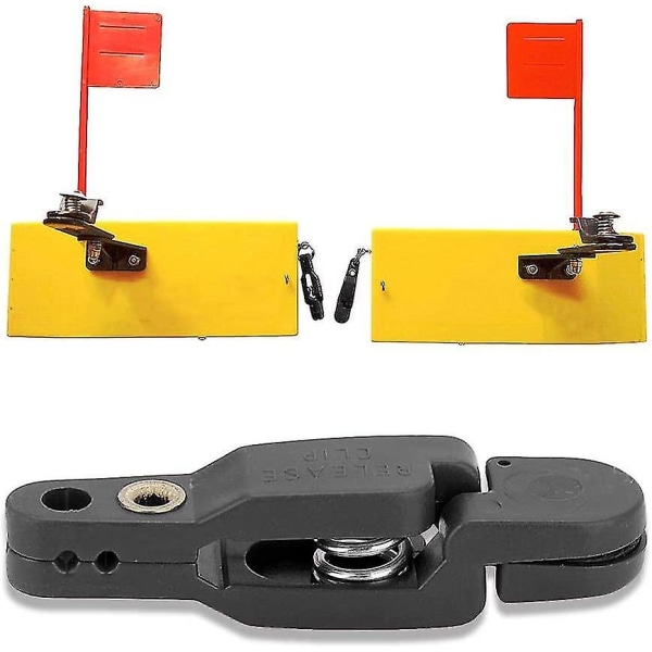 Snappfrigöringsklämma, Utriggarfäste för Viktplanerbräda Utriggar Downrigger Power Grip Svart 1st