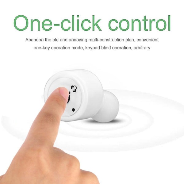 Mini Trådlösa Bluetooth-hörlurar med mikrofon, äkta basstereo