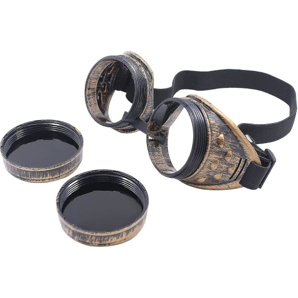 Diamond Lens Vintage Steampunk Goggles Briller Svejsning gotisk-kobber
