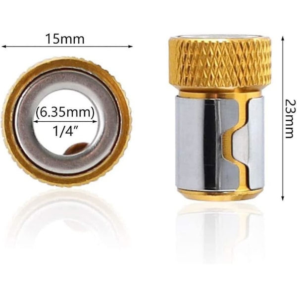 Magnetisk skruering 6,35 mm skaft skrutrekker Bit Magnetizer Avtagbar legert stålskrue