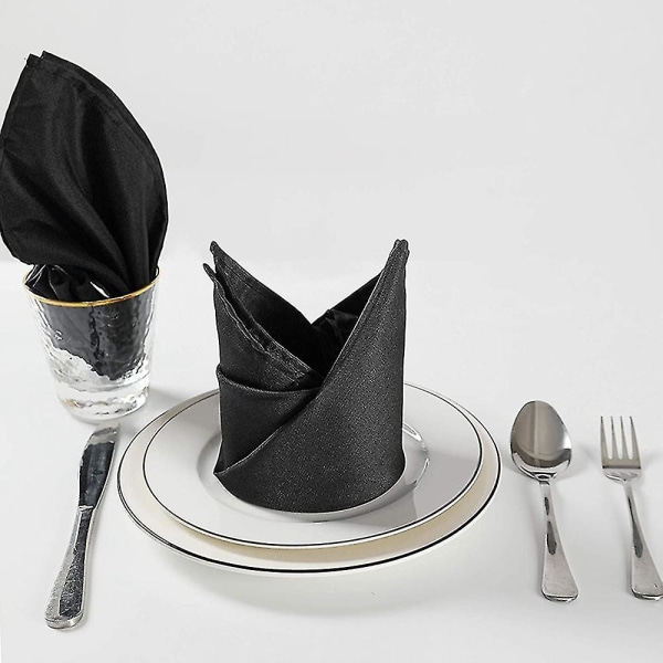 12 stk Serviettklut Vanntett Nylon Middags Serviett Myk Bordduk, Egnet For Bryllup Fest
