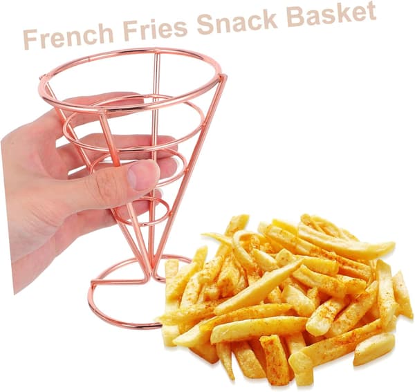 2 stk. pommes frites-kurv for servering av snacks til kafeer og bursdagsfester