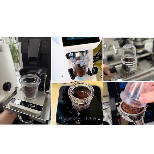 58,4 mm Dosering Ring Bryggeboller Kaffe Sniffing Mugg Pulvermater Tank Kaffe Tamper Espresso Cafe