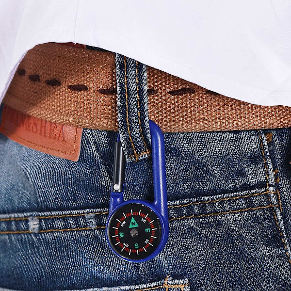 6-pack Klätterkompass Karabiner Självspärr