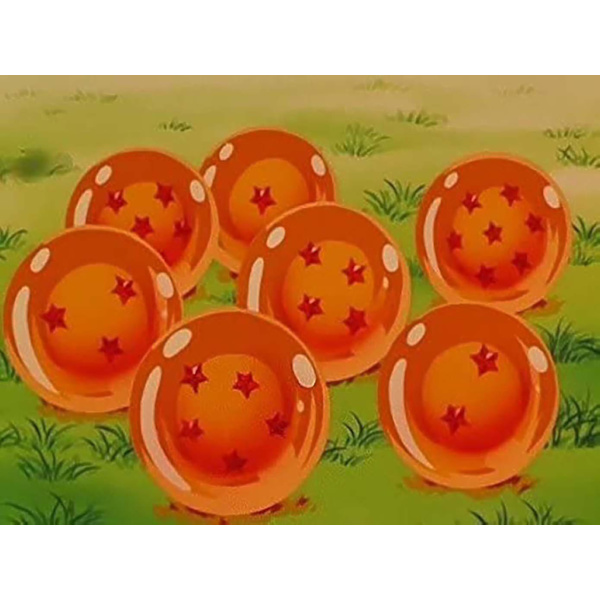 Dragon Balls Komplett Set I Presentask med Alla 7 Glaskulor-hhny