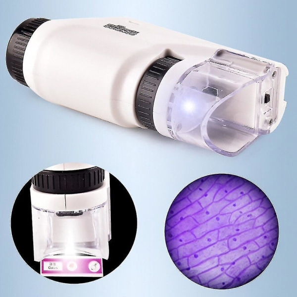 Håndholdt biologisk mikroskop kamerasæt 60x-120x LED
