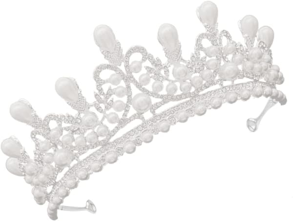 Diamant Perle Krone Brude Hodeplagg Hodeplagg Rhinestone Krone Mote Brude Hodeplagg Prinsesse Tiara