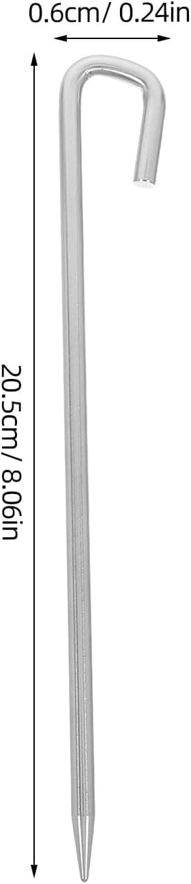 6 st kraftiga tältpinnar 20 cm metall campingpinnar markspikar