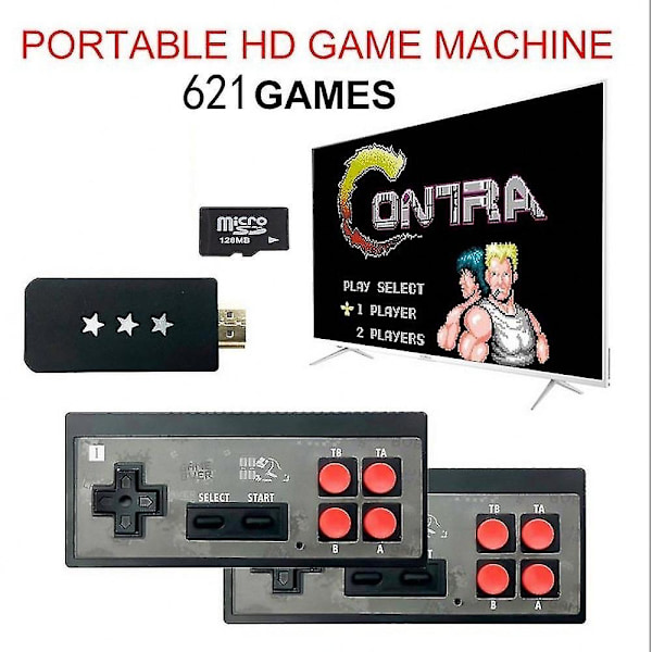 Y2 Videospilkonsollen 621 Klassiske Spil HDMI