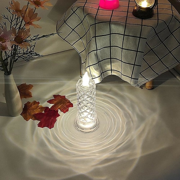 2kpl elektroninen kynttilän muotoinen timantin muotoinen lamppu Retro-vuode