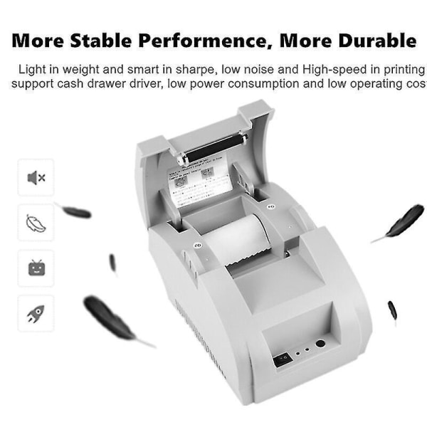 58mm Termisk Kvitteringsskriver Bluetooth USB