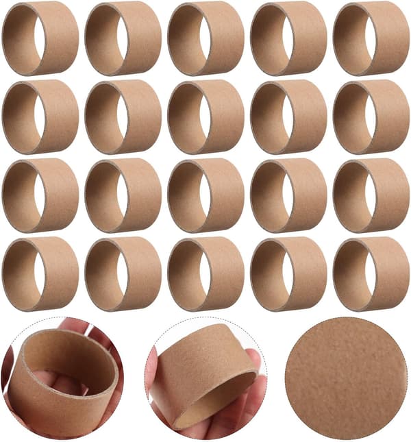 20 stk. brune papprør for håndverk, runde papirrør, DIY-håndverksruller