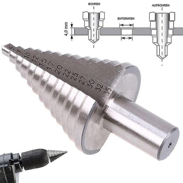 Step Titanium Spiralspor Conisk Drillbitsett Hullkutter