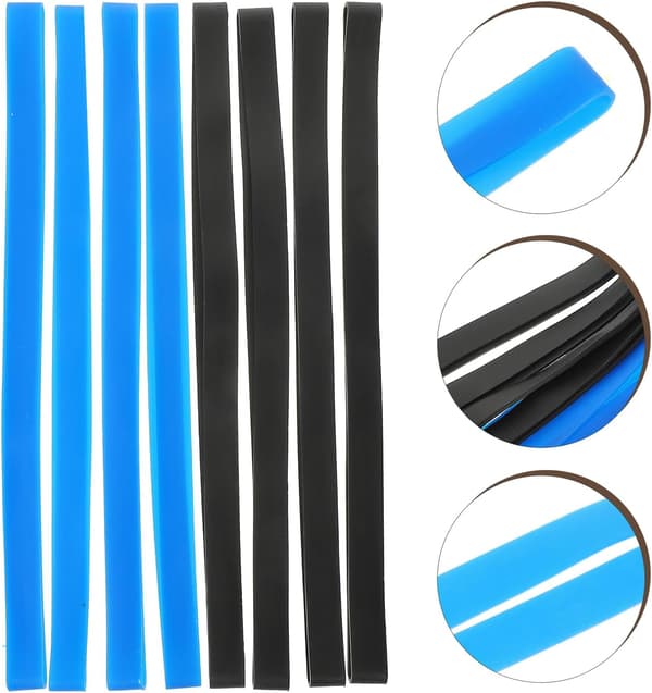 8 st flexibla silikonfästband 13 cm elastiska multifunktionella bento-lådor och bokbindningsremmar