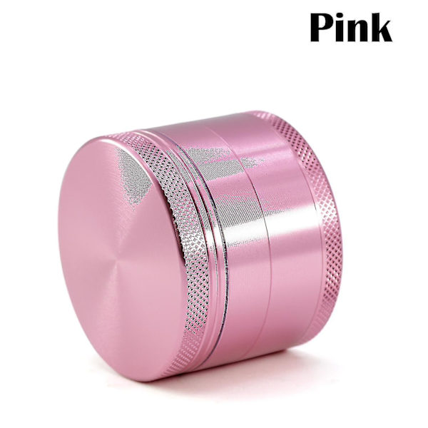 2 tommers 4-delt krydder- og urtegrinder, slitesterk og utsøkt 50 mm (rosa)