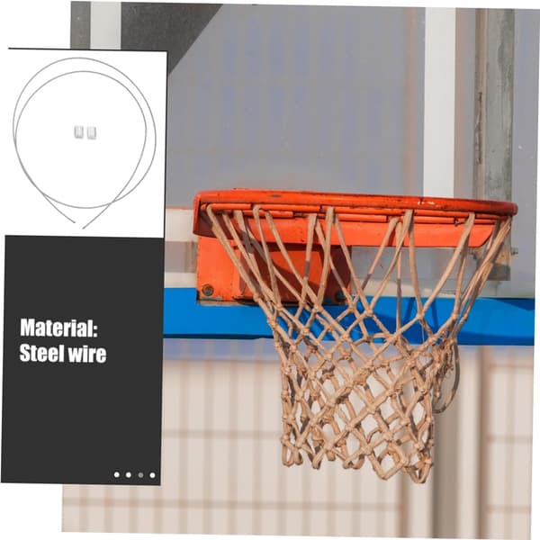 Basketnät Fästsnöre Ståltråd Trådrep 4st Robust Belagd Tråd