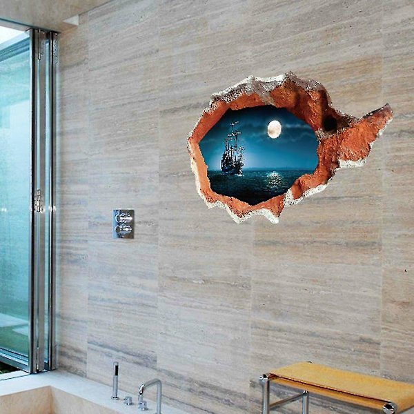 3D Brudt Vægmural Dekal