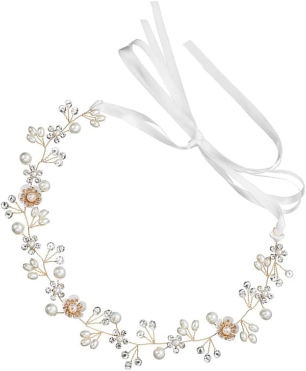 Elegant Blomsterpike Rhinestone Pannebånd Brude Hårpynt til Bryllup
