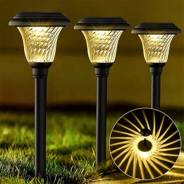 2pcs Solar Outdoor Lawn Light Garden Lighting Led Waterproof