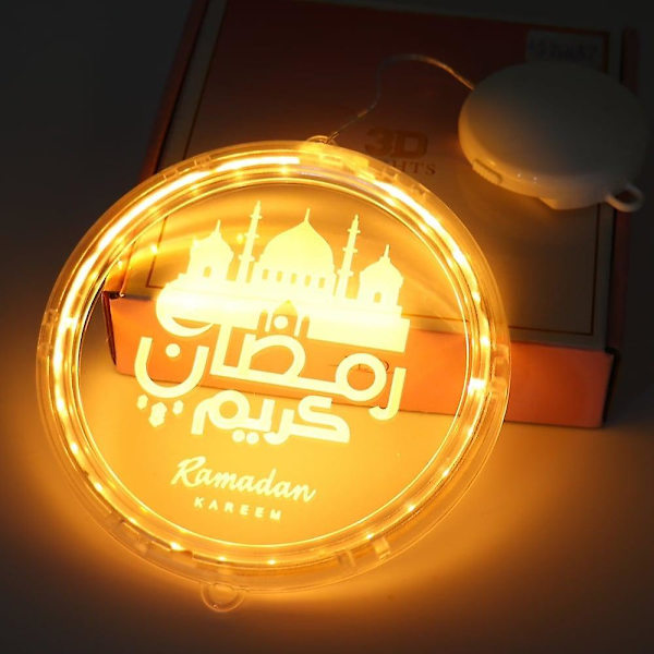 Eid Mubarak Kuun ja Tähden Valot Linnan Koristelamppu