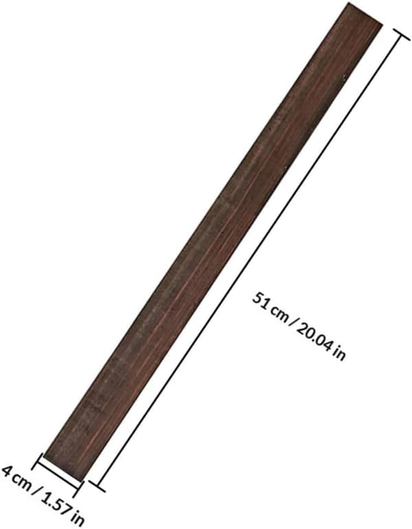 Ersättningsgitarrgreppbräda 40 mm bred brunt trämaterial inte lätt att spricka hjälper till att spela gitarr exakt
